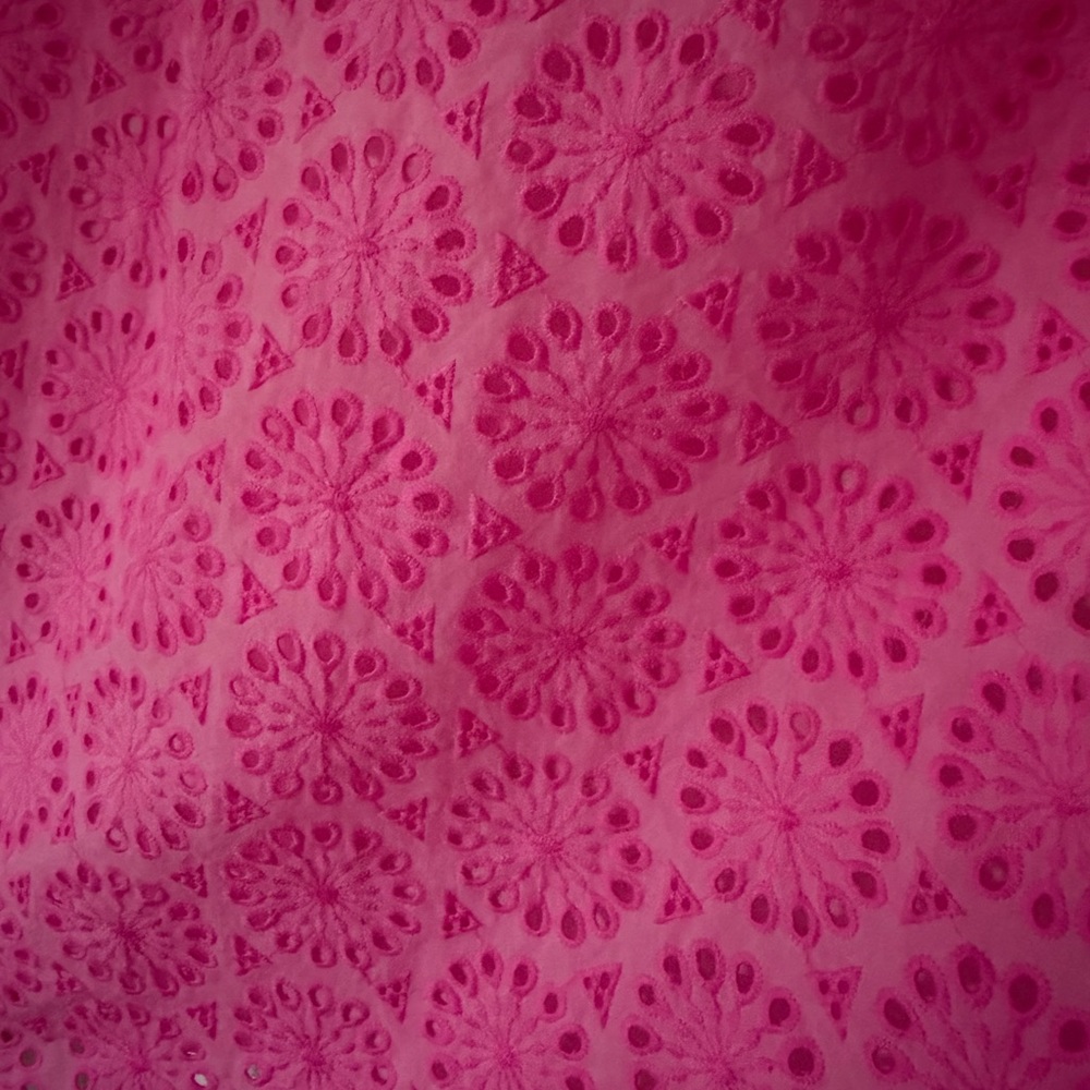 Lilly Pulitzer neon Pink Eyelet top Sm - Picture 3 of 3
